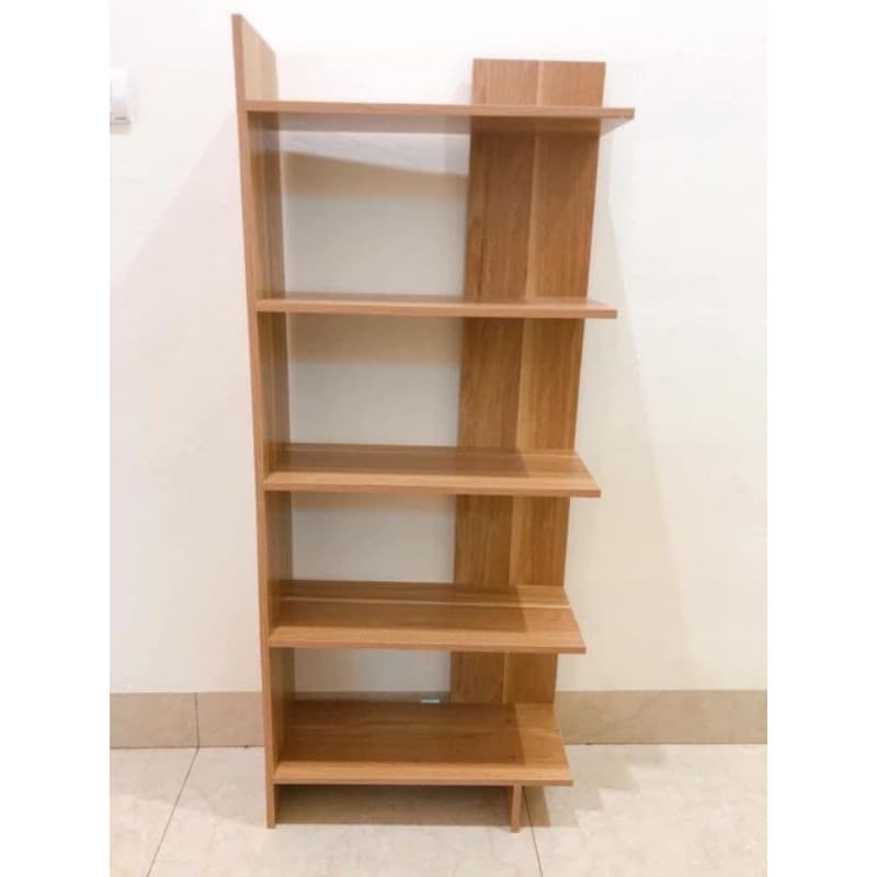 Kệ gỗ trang trí, kệ góc tường gỗ 5 tầng [giao màu vàng gỗ]