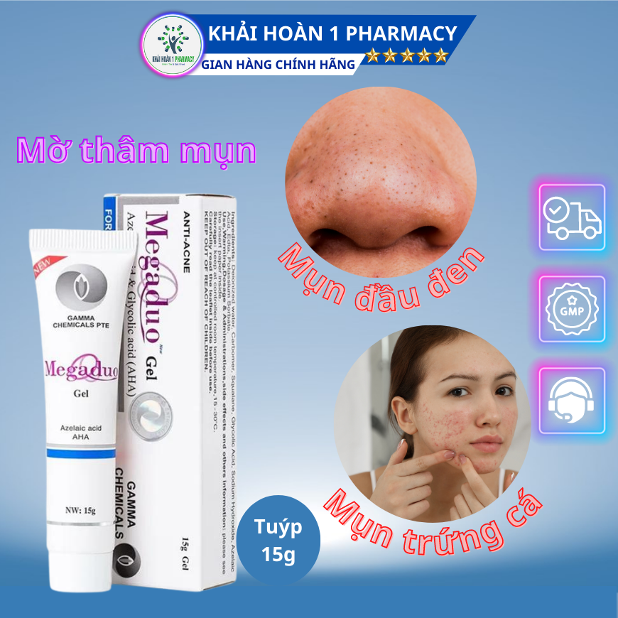 Megaduo Gel ngăn ngừa mụn thâm, mụn trứng cá 15g