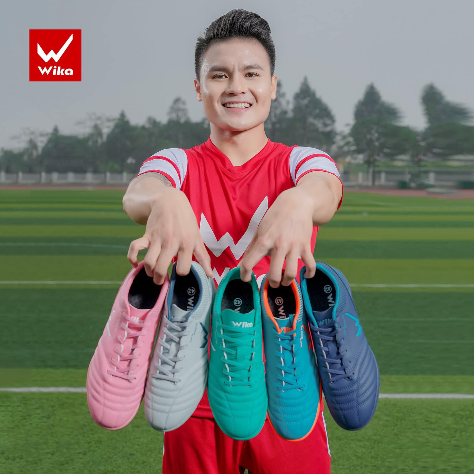 Giày đá banh Wika QH19 Neo Quang Hải sân cỏ nhân tạo
