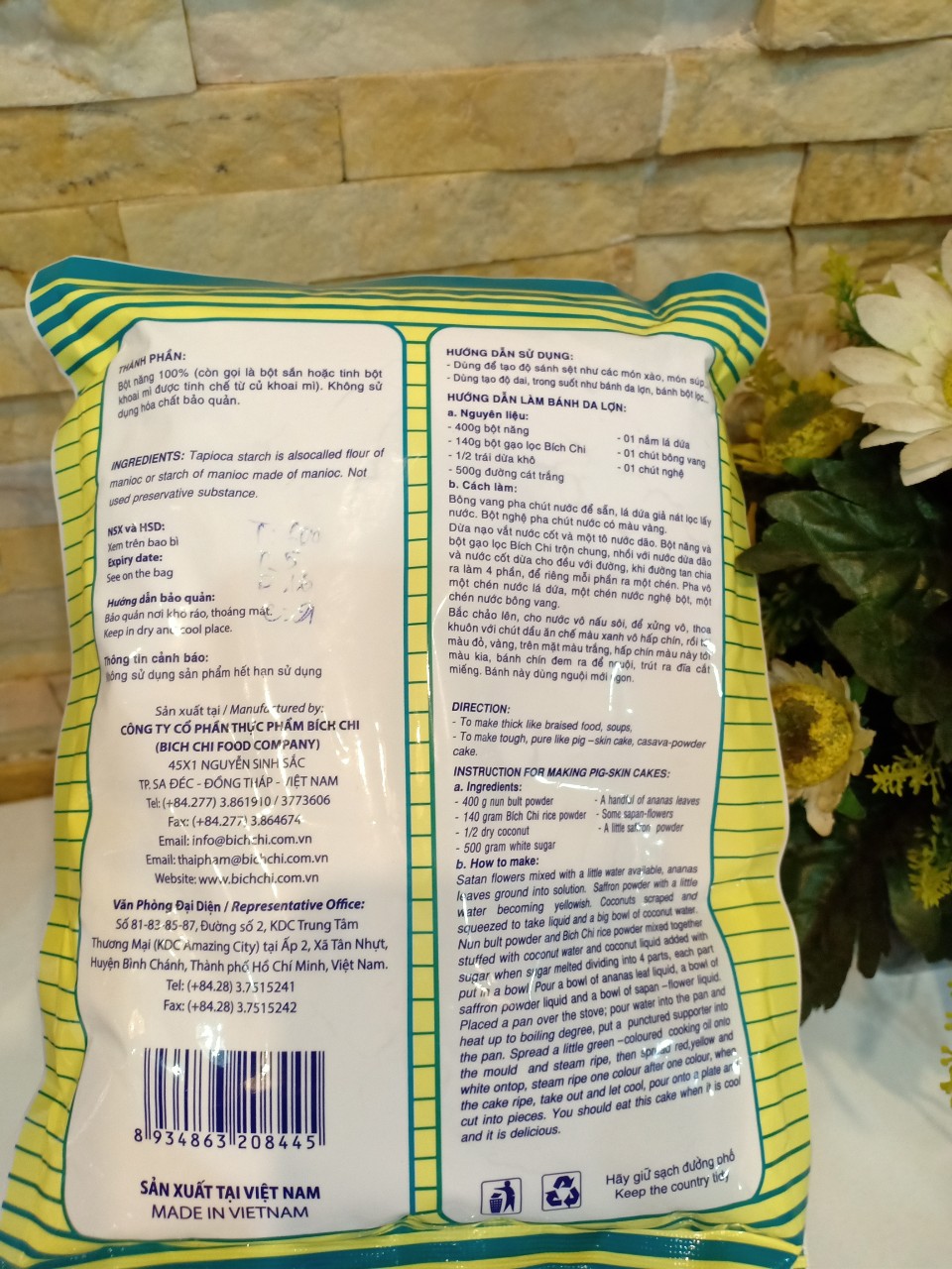 GÓI 400 GRAM BỘT NĂNG SẢN PHẨM CÔNG TY THỰC PHẨM BÍCH CHI