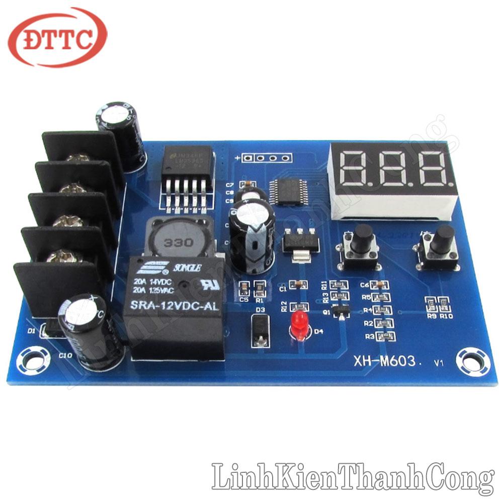 Mạch Điểu Khiển Sạc Acquy Tự Ngắt 12V-24V (XH-M603) Có LED Hiển Thị
