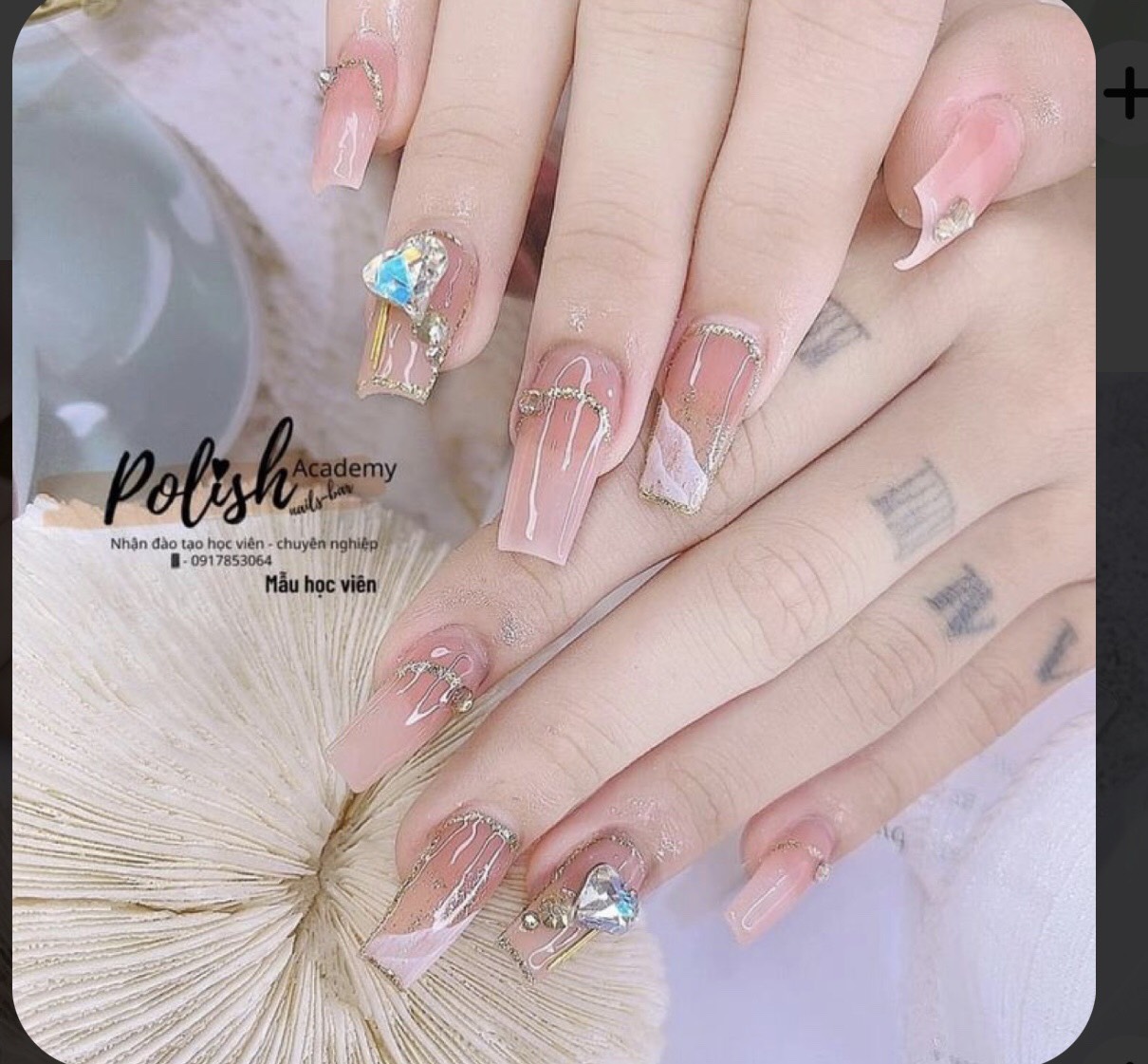 Móng tay giả giá rẻ/ nail thiết kế/ nailbox/ Móng úp tay/ móng tay giả màu thạch nude/ móng giả đính đá