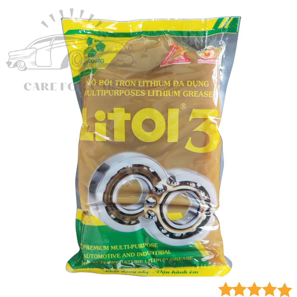 Mỡ bò  Litol 3 chịu nhiệt, chịu cực áp chất lượng cao - Chính Hiệu Mekong -  bịch 800g