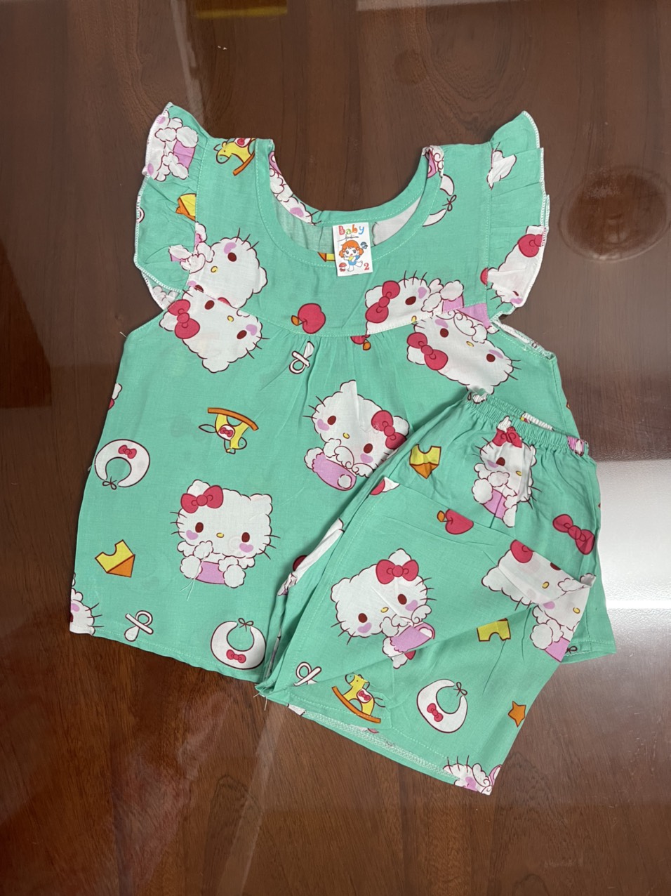 Combo 4 bộ tôn thái quần đùi bé gái 33-40kg