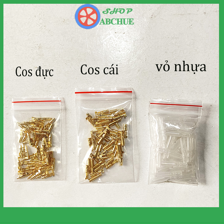 Bộ cốt cos đồng đầu đạn cắm đực cái vỏ nhựa điện xe máy 3.5mm