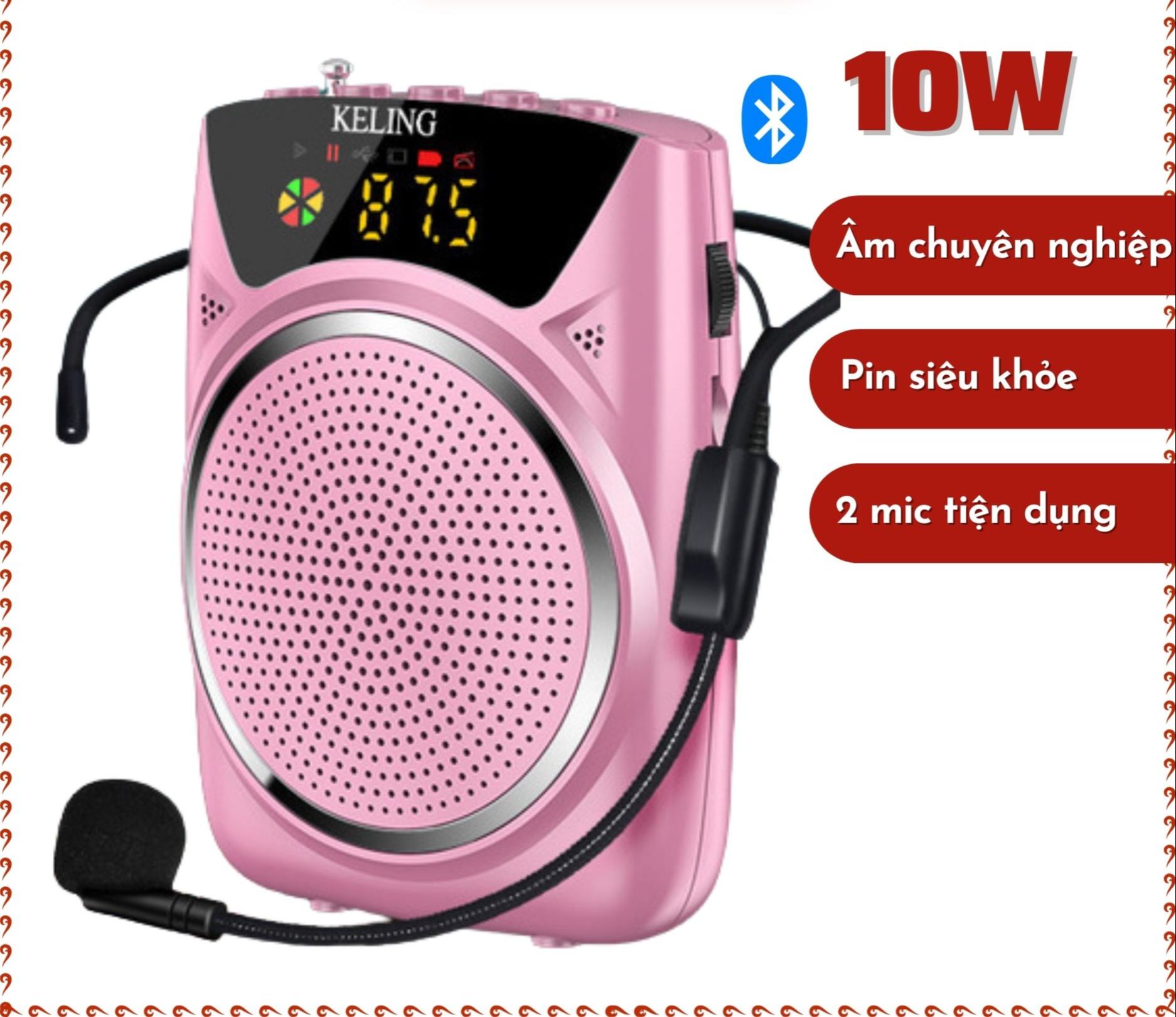 Máy Trợ Giảng Không Dây phiên bản cao cấp - Máy trợ giảng cho giáo viên - Máy trợ giảng có mic cài áo, Sử dụng đơn giản, dễ dàng, Trợ thủ đắc lực cho giáo viên