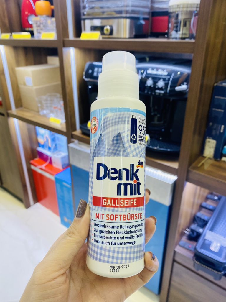 Dung dịch tẩy sạch cổ áo, tay áo denk mit 250ml loại bỏ các vết bẩn khó giặt bằng máy giặt