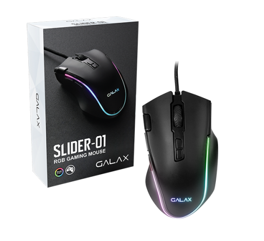 Chuột chơi game có dây galax slider-01 led rgb - chính hãng
