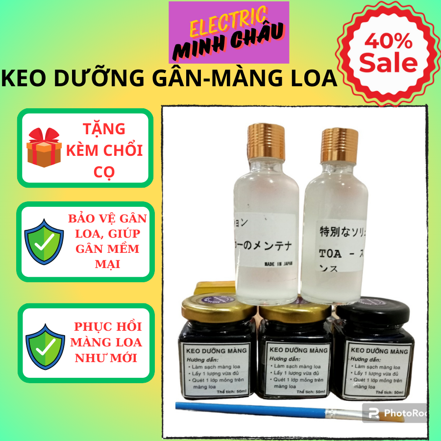 Keo dưỡng loa nhập khẩu , keo dưỡng màng loa,phục hồi loa bass 16, 30, 50, loa rời như mới