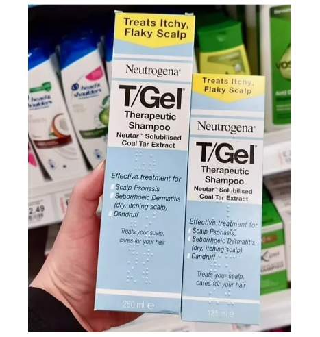 In Stock~T-Gel Neutrogena Coal Charcoal Shampoo Anti-Itch Salicylic Acid Oil Spillage Cleans the Scalp