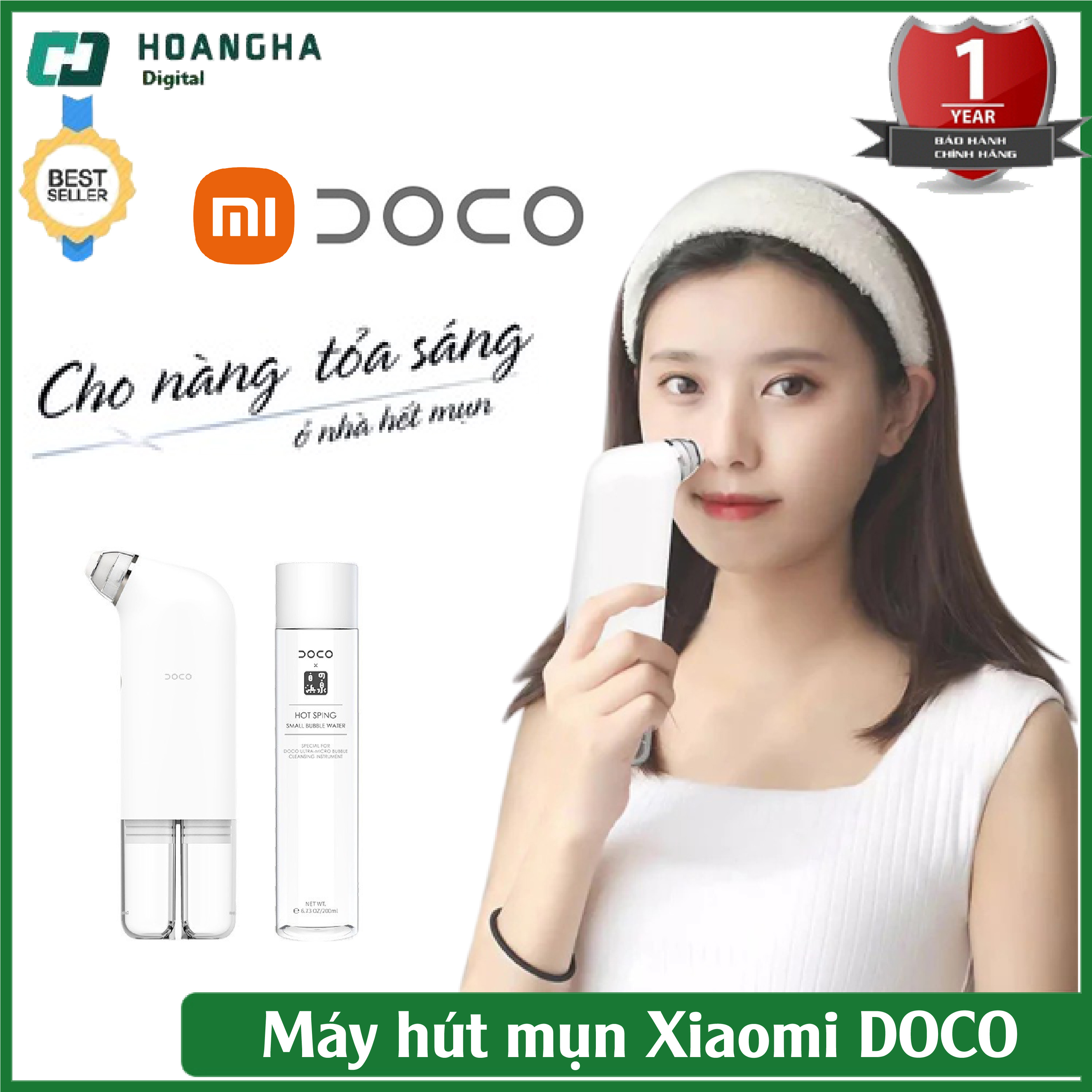 Máy hút mụn xiaomi doco đa năng thế hệ mới - hút mụn đầu đen, mụn cám, rửa mặt breo market