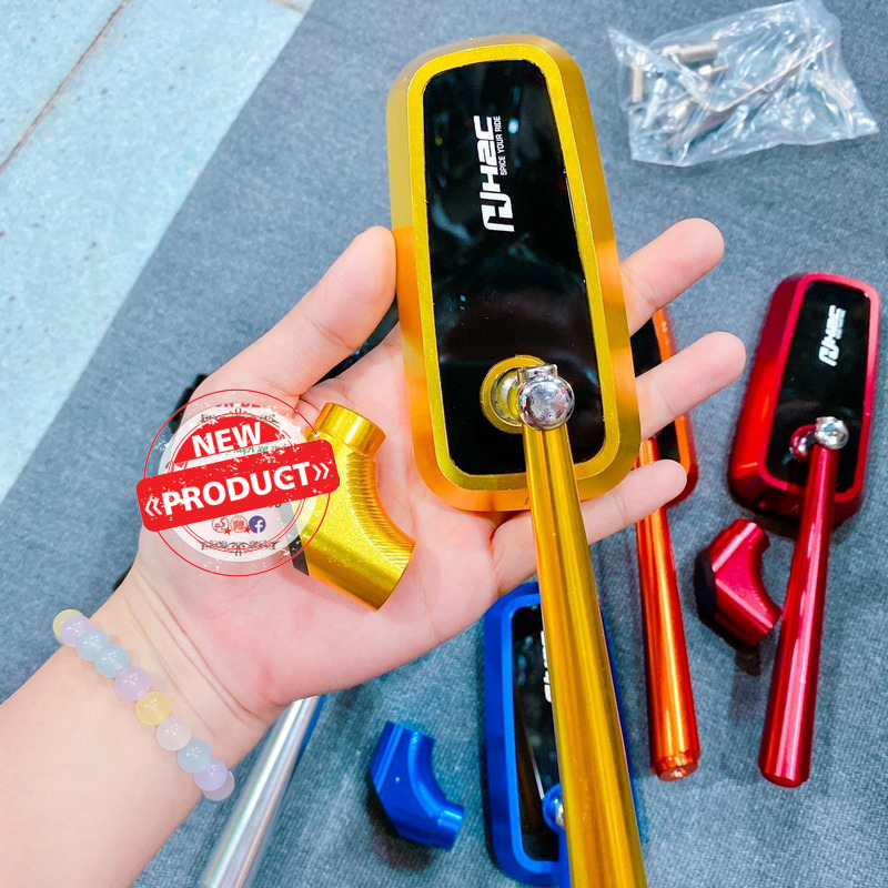 KIẾNG CHIẾU HẬU XE MÁY, GƯƠNG CHIẾU HẬU XE MÁY KIỂU H2C GẮN CÁC DÒNG XE MÁY HIỆN NAY (MÀU VÀNG)