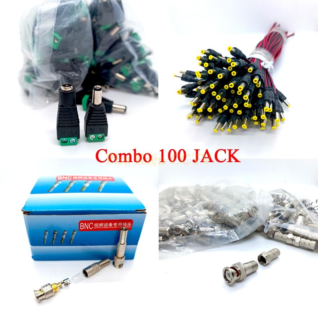 Jack nguồn DC camera loại Vặn Vít, Đầu nối nguồn Âm, Dương cấp nguồn cho camera