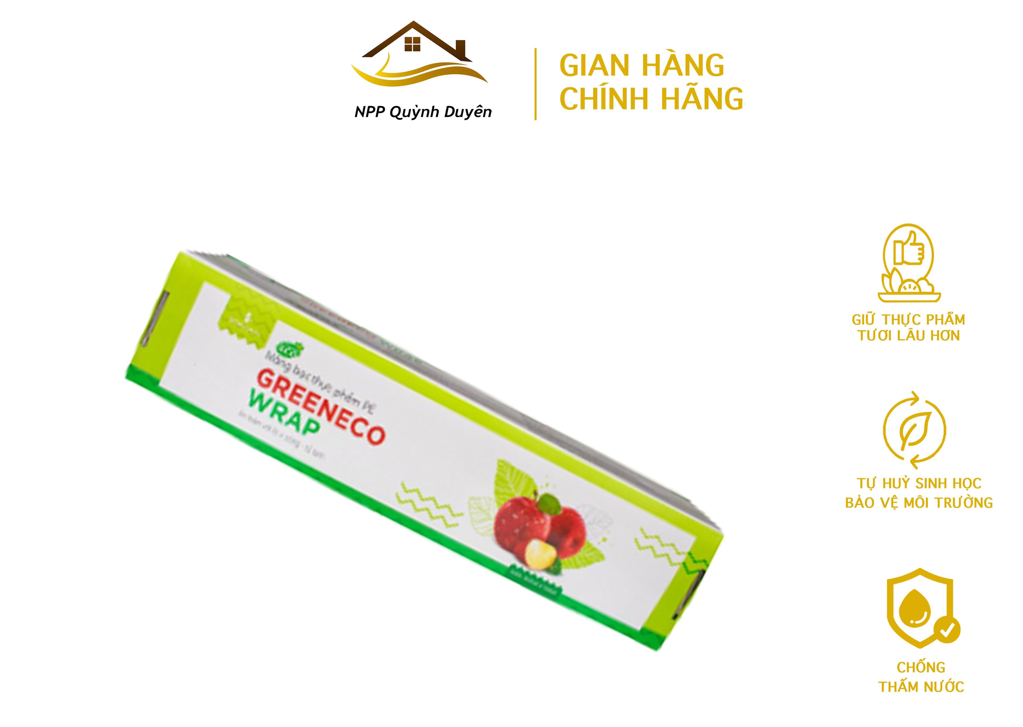 Màng bọc thực phẩm pe green eco bọc đồ ăn để tủ lạnh khổ 30cm x 75m