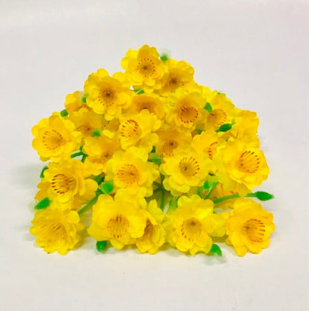 1 kg hoa mai giả, hoa đào giả rời, chùm bằng vải trang trí cây Mai, đào Tết