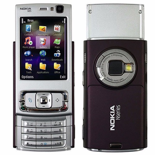 TẶNG KÈM PIN ZIN - Điện thoại chính hãng Nokia N95 2GB nắp trượt cổ điển (bảo hành 06 tháng - kèm pin sạc)