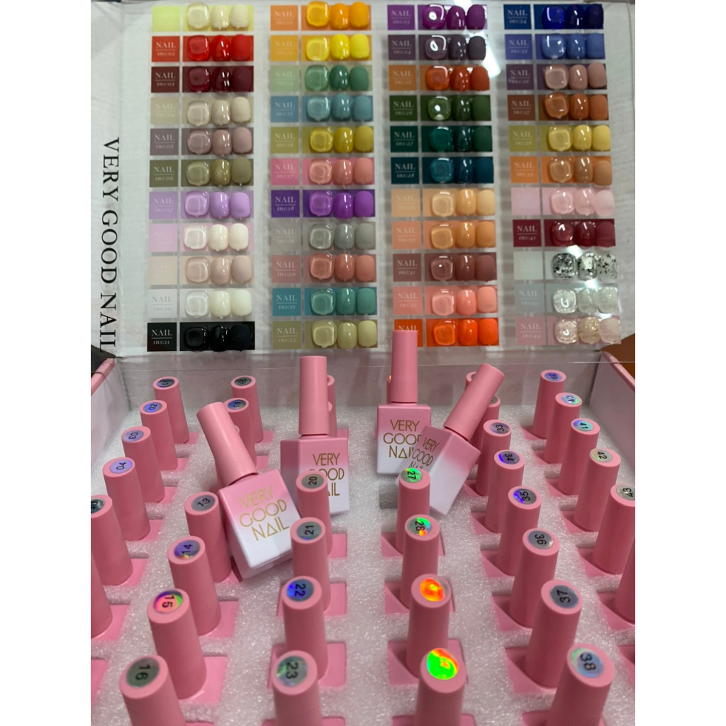 Set sơn gel 44 màu Very Good Nail chính hãng tặng kèm bảng màu + base top- Phụ kiện đồ nail Thanh Tuấn