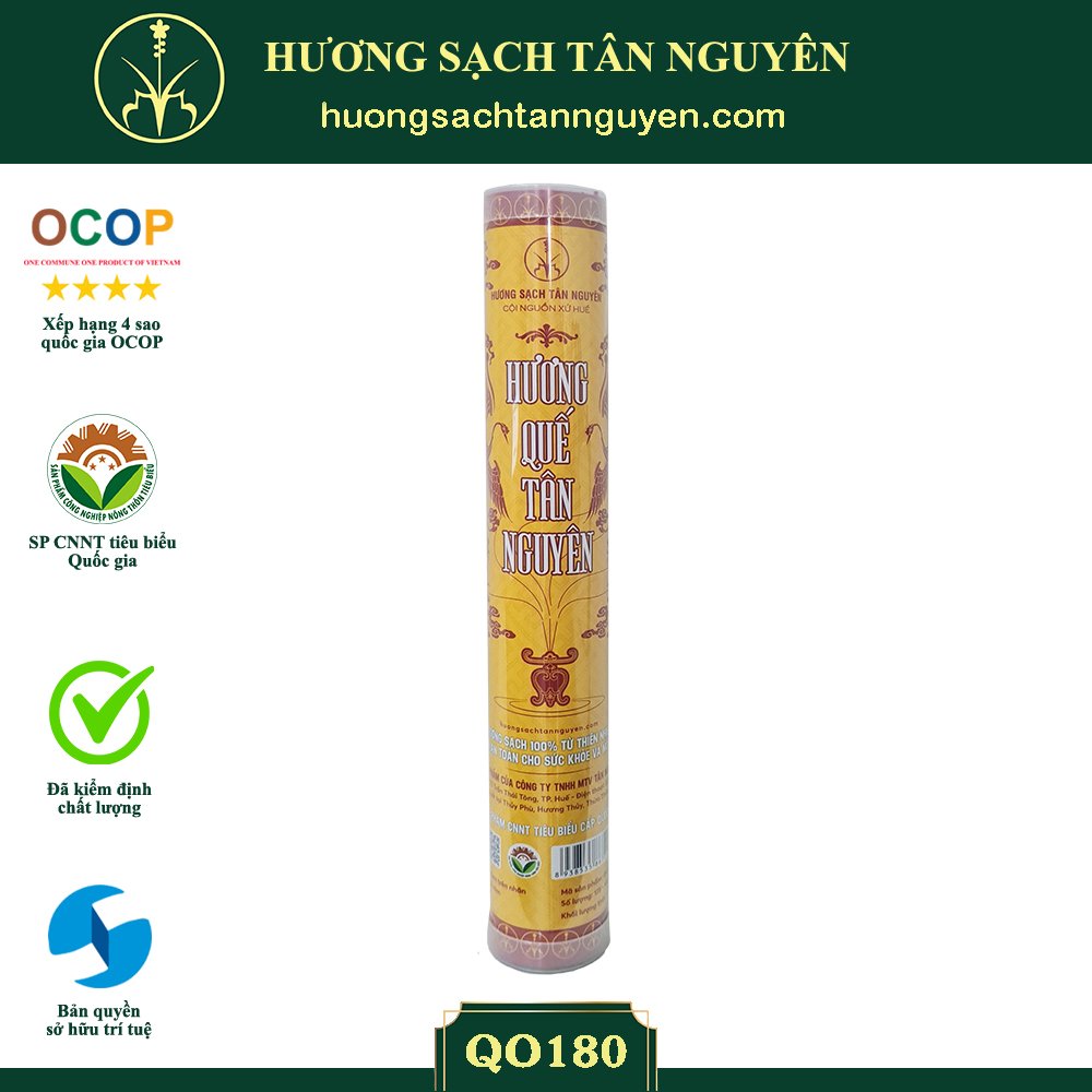 Hương sạch Tân Nguyên, nhang sạch, nhang quế được làm từ bột vỏ quế, hoàn toàn thiên nhiên loại ống cao cấp 170 que