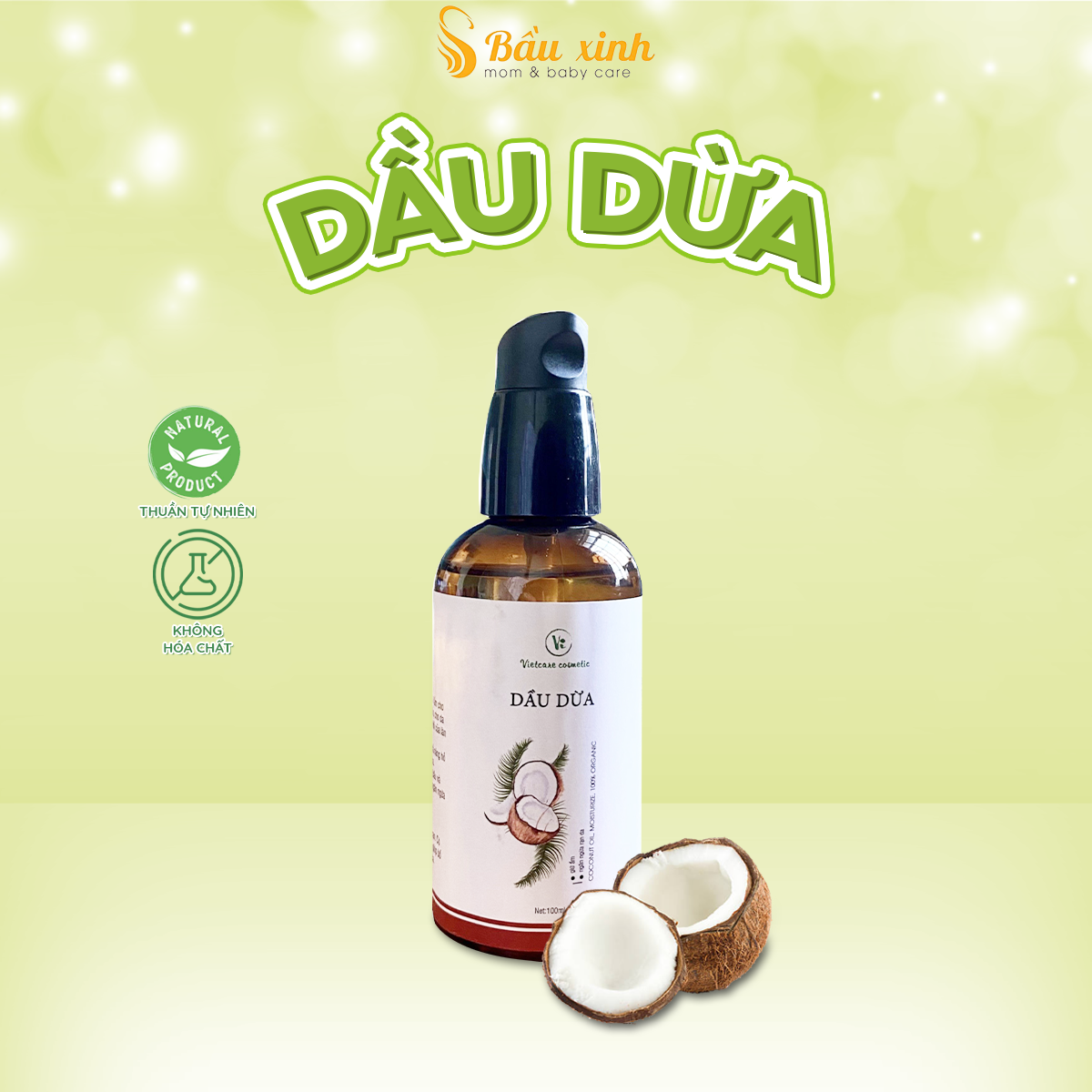 Dầu Dừa VietCare dưỡng ẩm, dịu da