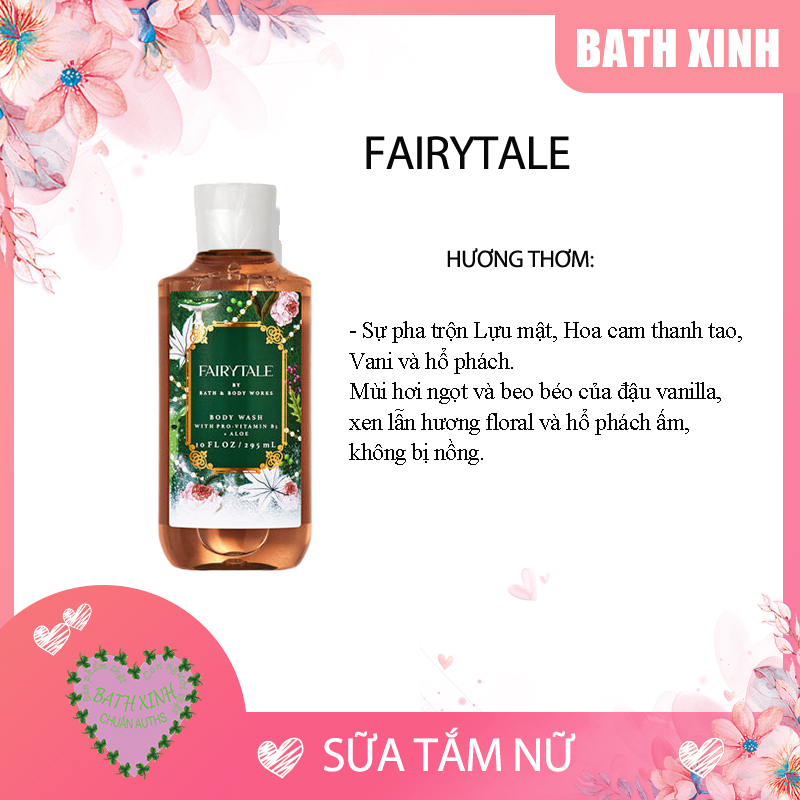 Fairytale sữa tắm thơm nữ 295ml bath body works