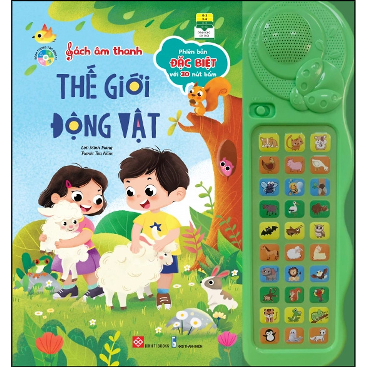 Sách Âm Thanh 30 Nút - Thế Giới Động Vật - Đinh Tị