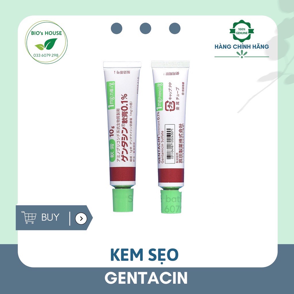 Kem bôi sẹo gentacin 10g nhật bản