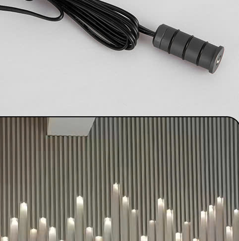 Đèn rọi, Đèn Rọi mini, đèn rọi vách trang trí, đèn rọi lam sóng, Đèn rọi decor 8MM - 12V- DC