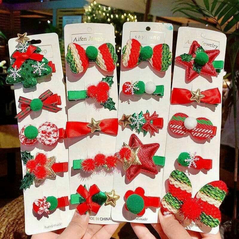 [HCM]Set 5 Kẹp mái noel hàn quốc siêu cute cho bé gái