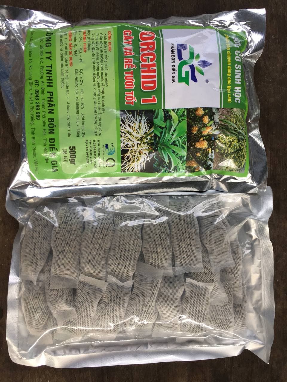 1 gói Phân bón hữu cơ sinh học chuyên dùng cho hoa Lan - Điền Gia 500gr/gói