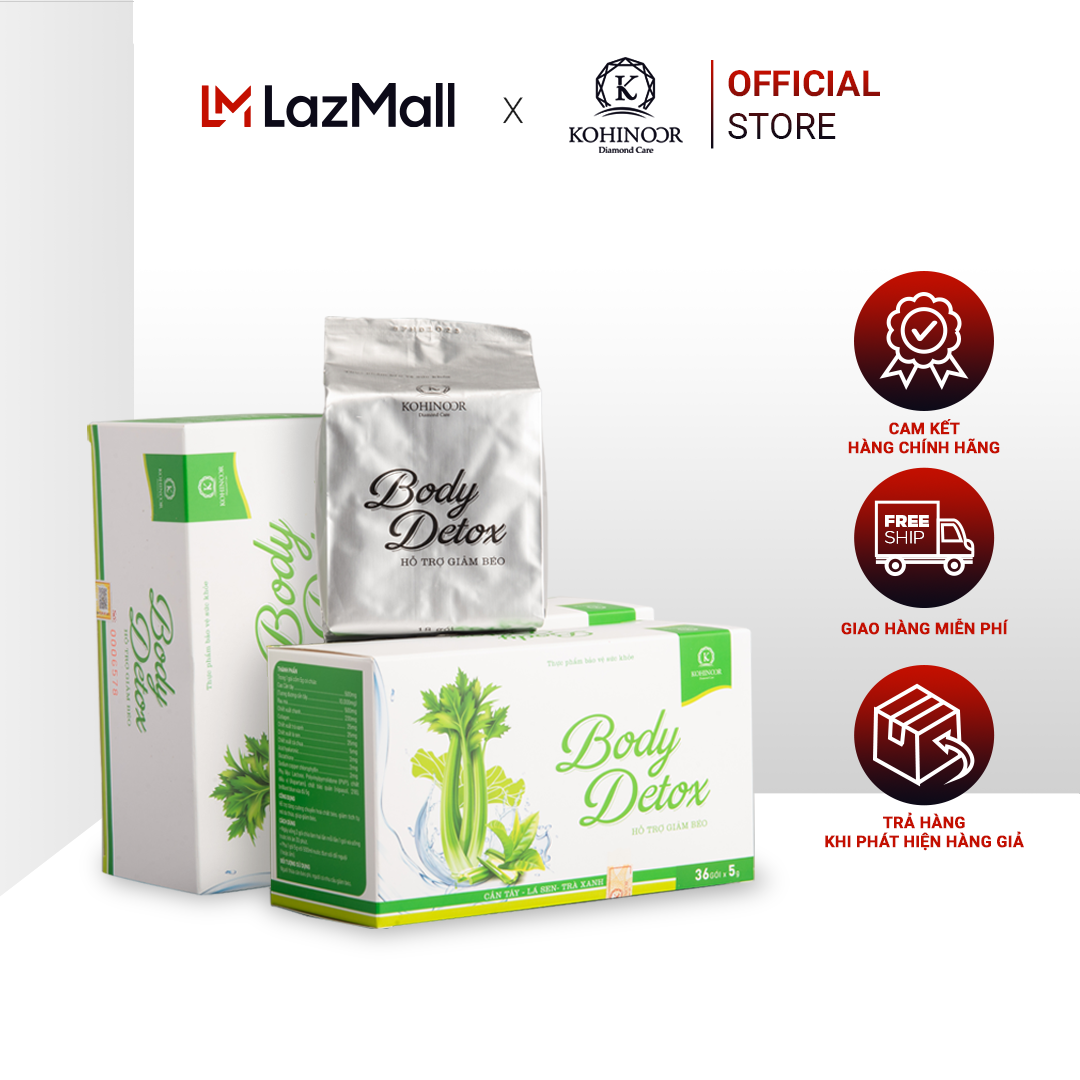 Cốm giảm cân, đẹp da BODY DETOX Kohinoor (36 gói)