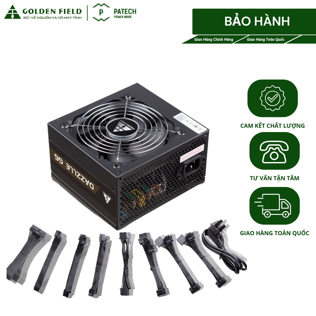 Nguồn Golden Field G-Mod DAZZLLE G6, 700W 80Plus Bronze |Patech Electronics - Thương hiệu Golden Field Giá 1,769,565 Đồng*Miễn phí vận chuyển