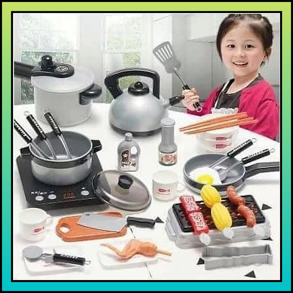 [MIỄN SHIP] Đồ chơi nhà bếp nấu ăn vui nhộn cho bé yêu - 36 món nhựa ABS cao cấp HLT01