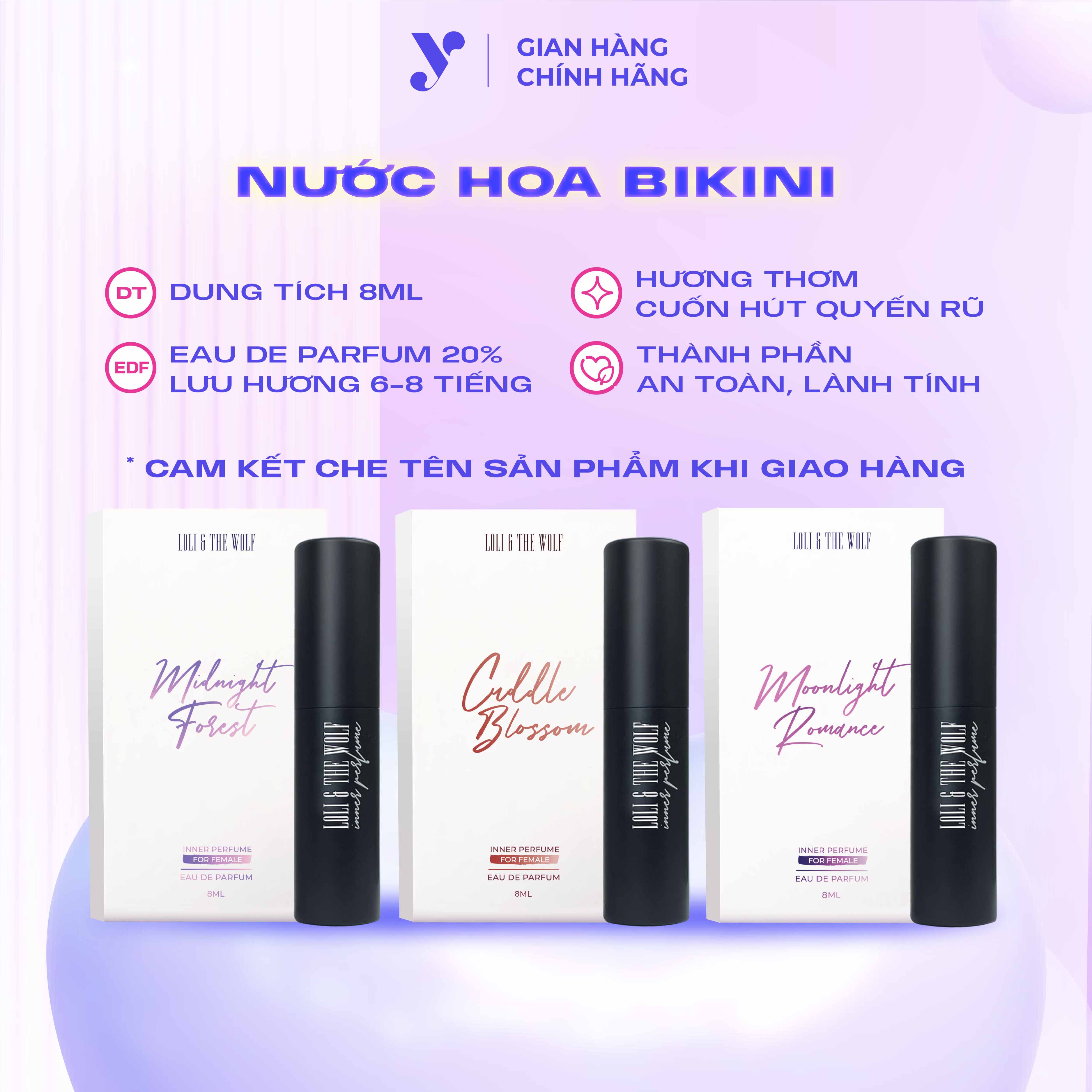 Nước Hoa Vùng Kín Nữ Loli The Wolf Nước Hoa Thơm Lâu Quyến Rũ 2ml, 10ml