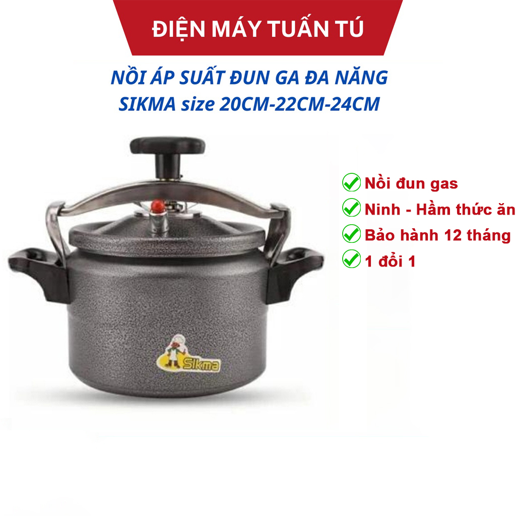 Nồi áp suất đun ga sikma size 22cm đocavo