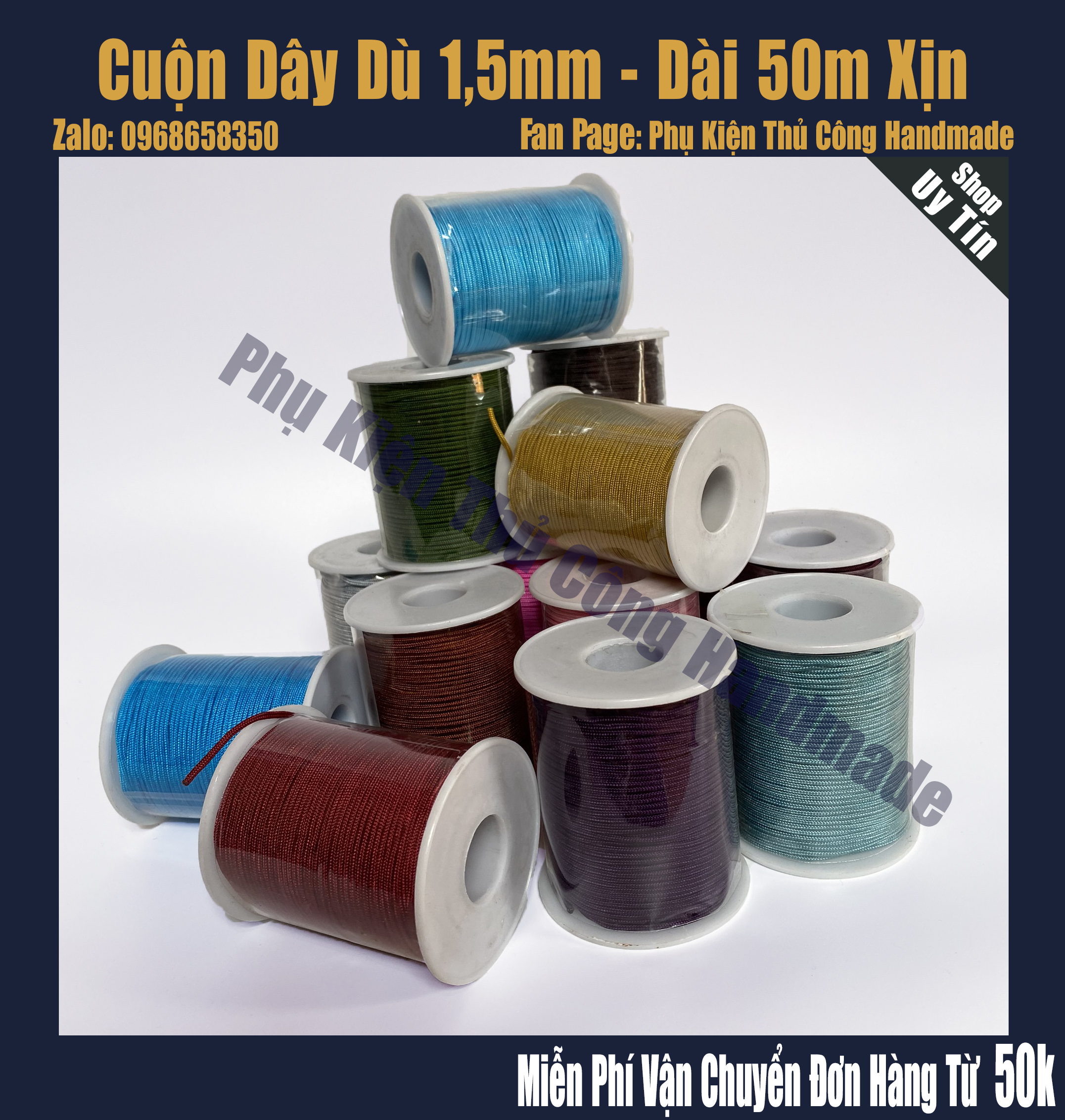 Combo 1 cuộn 50m dây 1,5mm