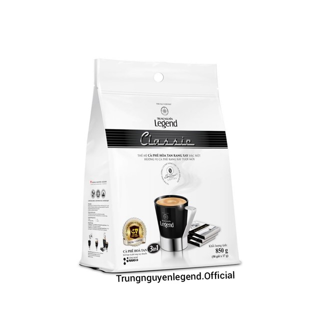 Coffee hoà tan Legend Classic - Bịch 50 gói
