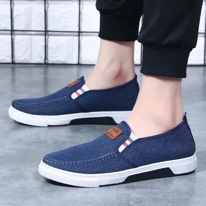 Giày lười nam, Giày lười, Giày mọi nam xu hướng Hàn Quốc 2019 mac MD6 xanh.(Khuyến mãi lớn đến 50%)