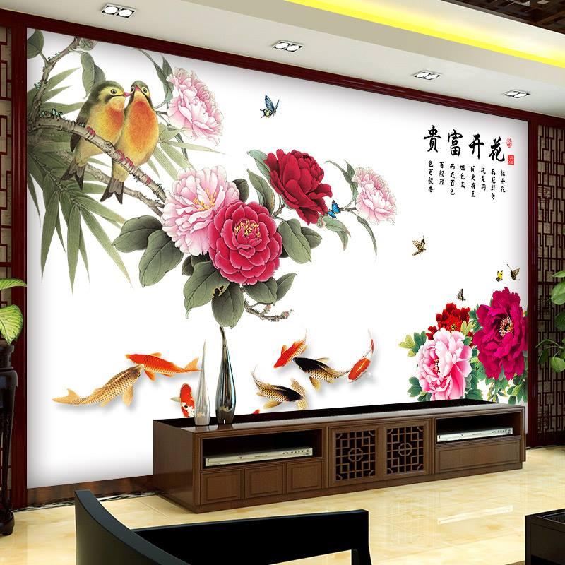 Decal dán tường Hoa mẫu đơn size to- H33-flowerdecal-Scenedecal