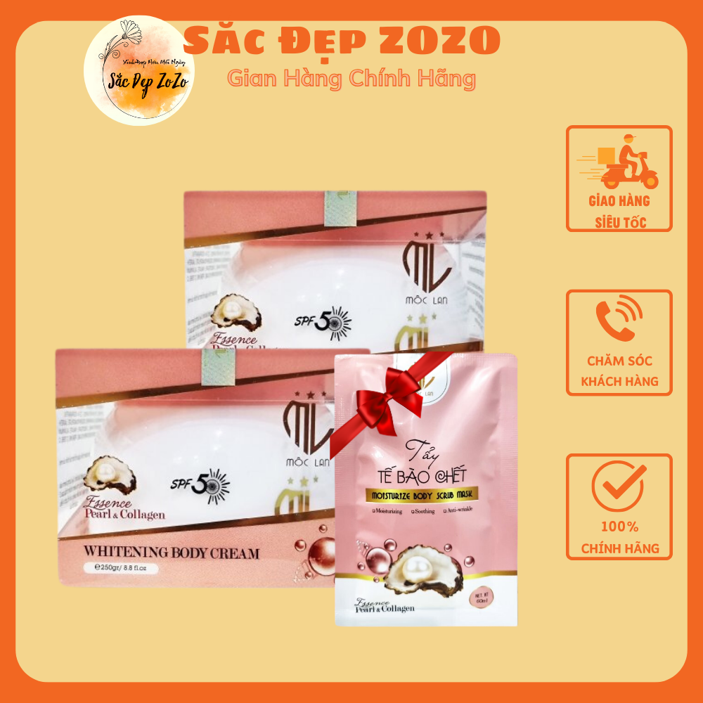 Kem dưỡng trắng da body mộc lan + tắm trắng da mới
