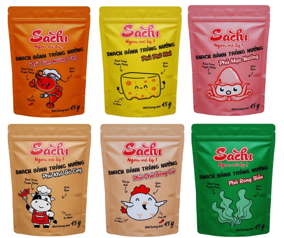 COMBO 6 bánh tráng nướng tẩm vị Sachi