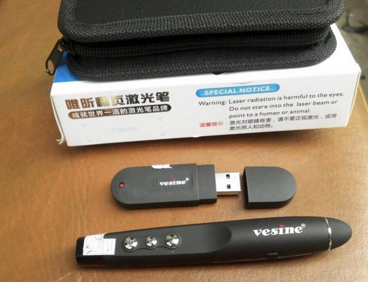 (Video hướng dẫn sử dụng)Bút trình chiếu powerpoint Vesine VP101 (Đen)