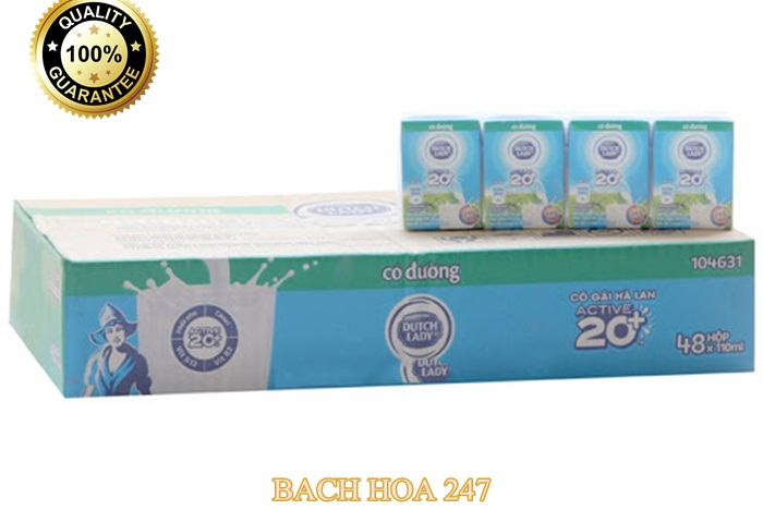 Thùng 48 hộp sữa tươi có đường cô gái hà lan 110ml