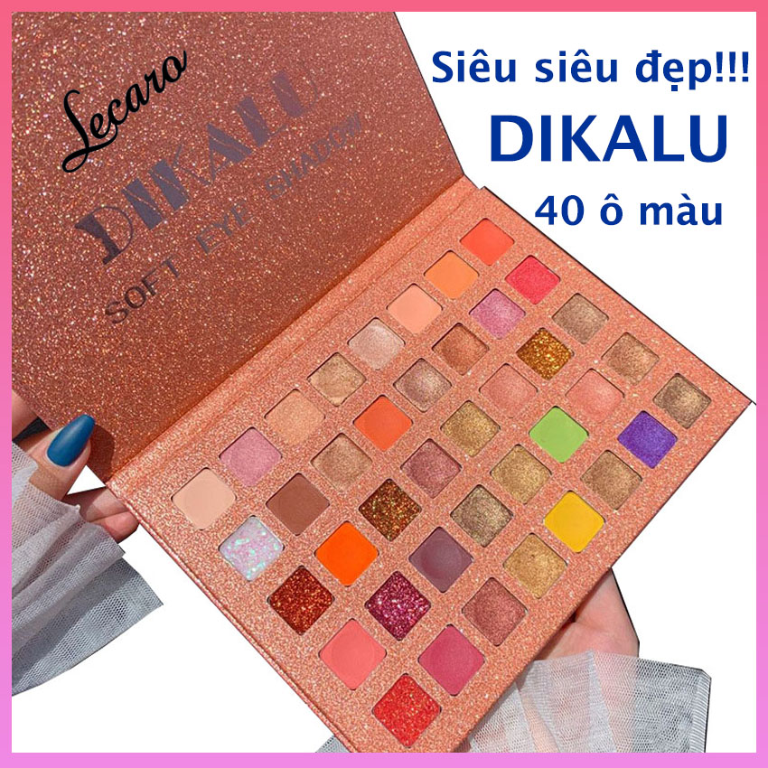 [HCM][HOT MỚI NHẤT] LECARO - Bảng Phấn Mắt DIKALU 40 ô Màu Đẹp Xuất Sắc cùng Màu Nhũ Mắt Trang Điểm Mắt Đa Phong Cách: Tự Nhiên Âu Mỹ Nổi Bật Sang Chảnh Không thể thiếu trong Bộ Trang Điểm Mỹ Phẩm Nội Địa Trung