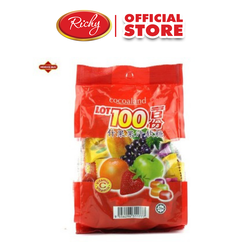 Combo kẹo ăn vặt văn phòng Richy gồm 1 túi Kẹo Lot 100 Túi 150g (Các loại), 1 Bánh peppie hộp 3