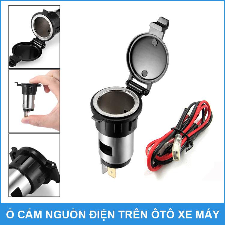 Ổ Cắm Nguồn Điện Trên ÔTô Xe Máy 12V 24V 120W