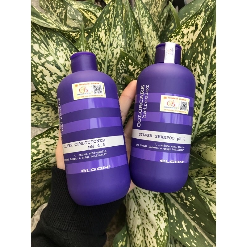 Dầu gội tím khử vàng elgon - silver shampoo 300ml