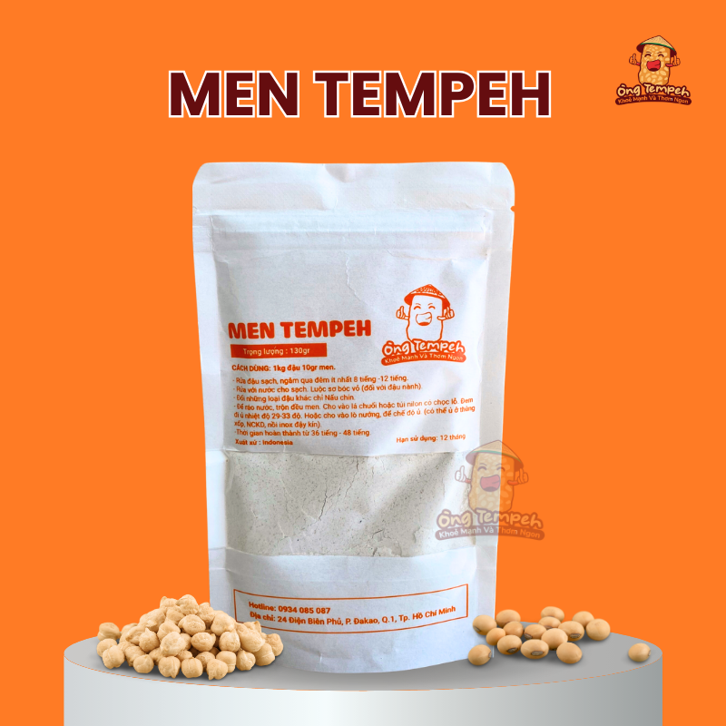 Men làm Tempeh Ragi Tempe 130G nhập khẩu chính hãng Indonesia
