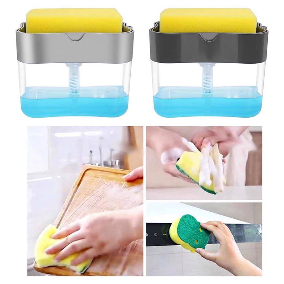 [FREE SHIP] Hộp Đựng Nước Rửa Chén Bát tự Động SOAP PUMP Mẫu Mới 2020 Tặng Kèm Miếng Bọt Biển