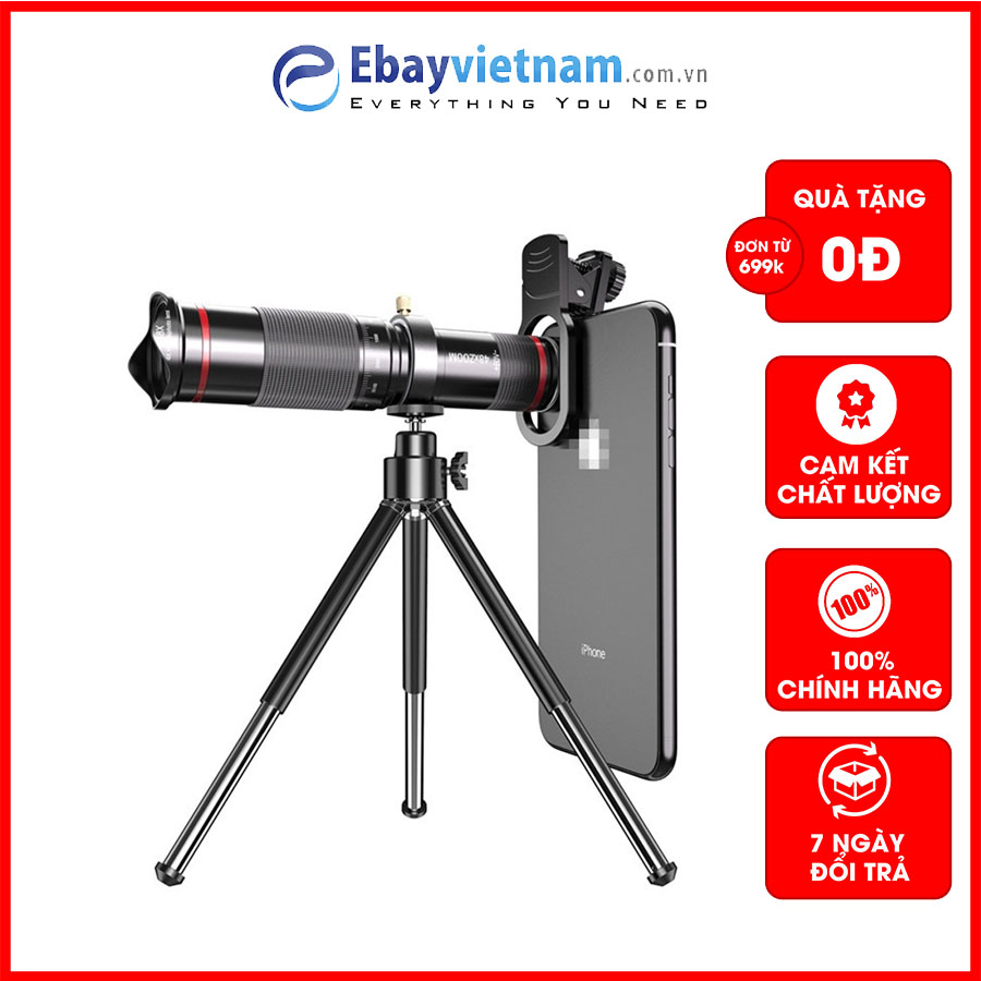  Ống nhòm nhìn xa ngắm cảnh ngắm phao câu cá săn ong Lens Tele Photo X48 Lần Zoom Siêu Xa Ống nhòm gắn điện thoại chụp ảnh quay video từ xa Telescope 