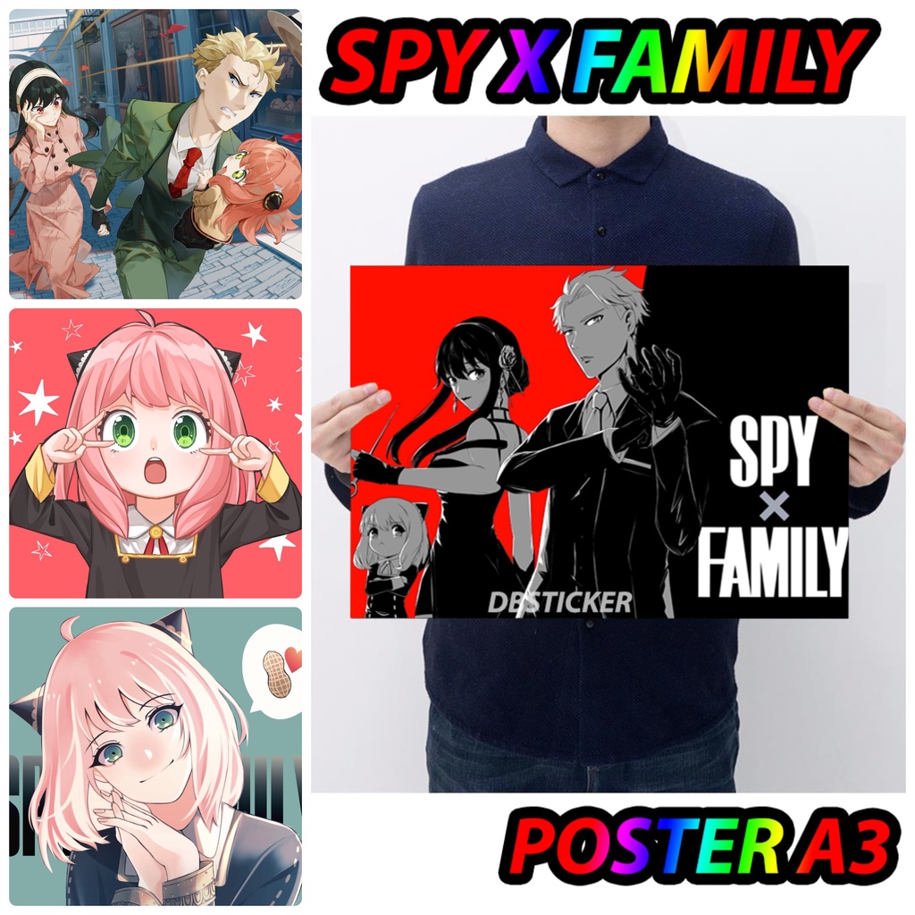 Poster trang trí, tranh dán tường anime Spy x Family decor góc làm việc, học tập